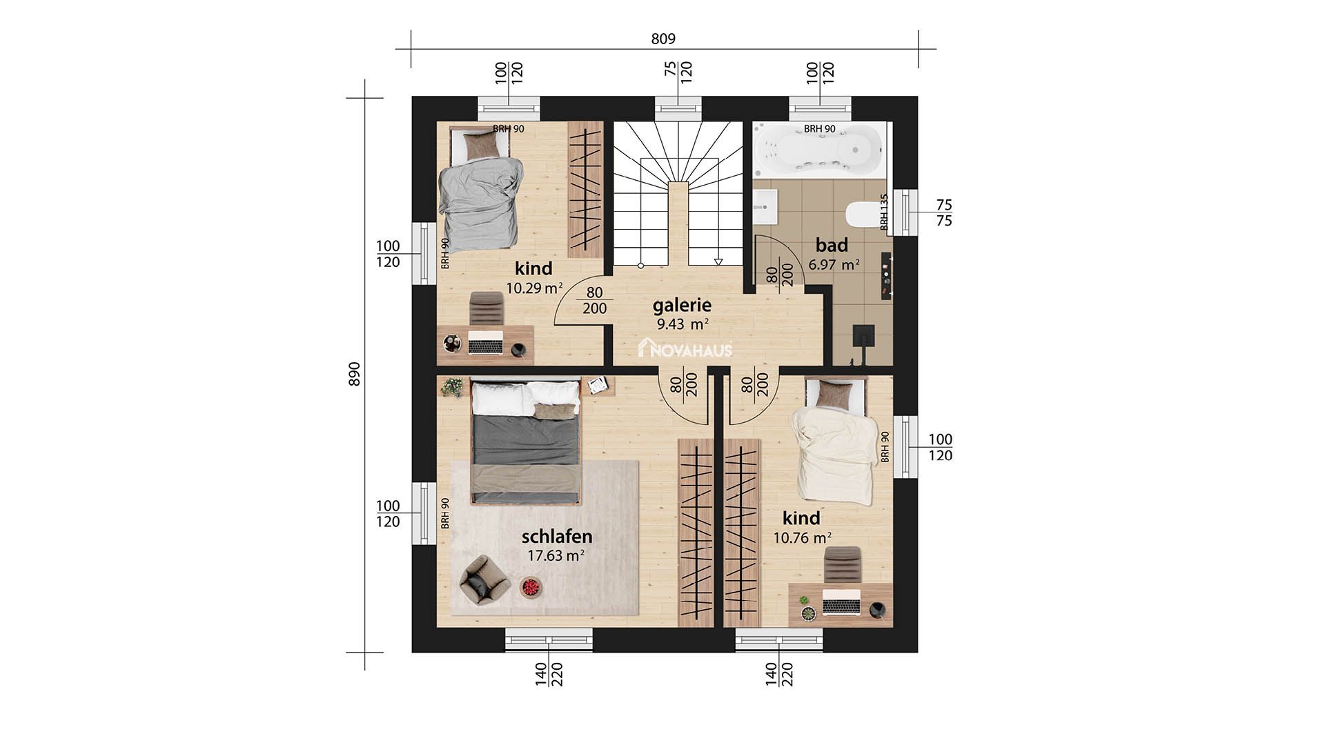 Aktionshaus 110 Grundriss Obergeschoss